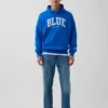 Get Blue Heavyweight French Terry Logo Hoodie