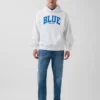 Get Blue Heavyweight French Terry Logo Hoodie