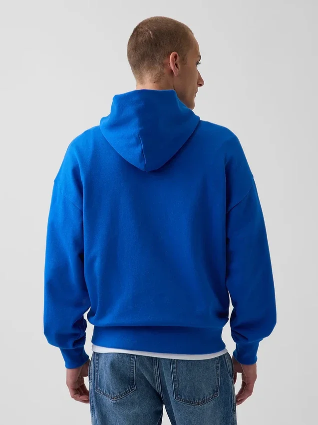 Get Blue Heavyweight French Terry Logo Hoodie