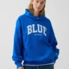 Get Blue Heavyweight French Terry Logo Hoodie