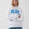 Get Blue Heavyweight French Terry Logo Hoodie