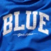 Get Blue Heavyweight French Terry Logo Hoodie