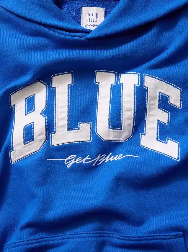 Get Blue Heavyweight French Terry Logo Hoodie