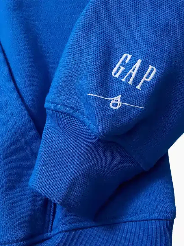 Get Blue Heavyweight French Terry Logo Hoodie