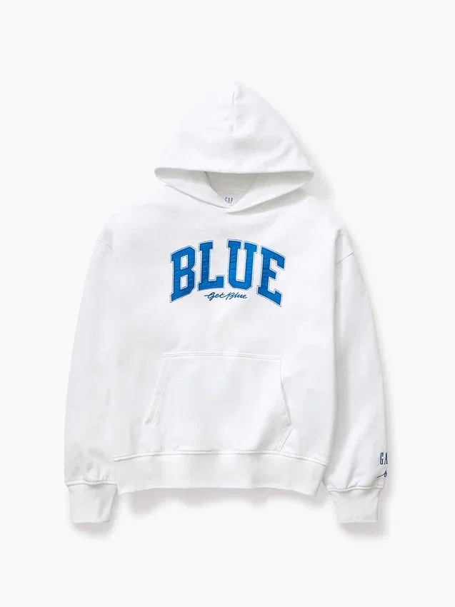 Get Blue Heavyweight French Terry Logo Hoodie