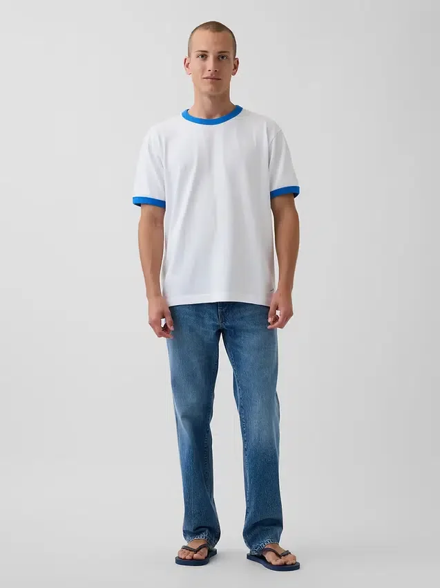 Get Blue Relaxed Straight Trouser Jeans