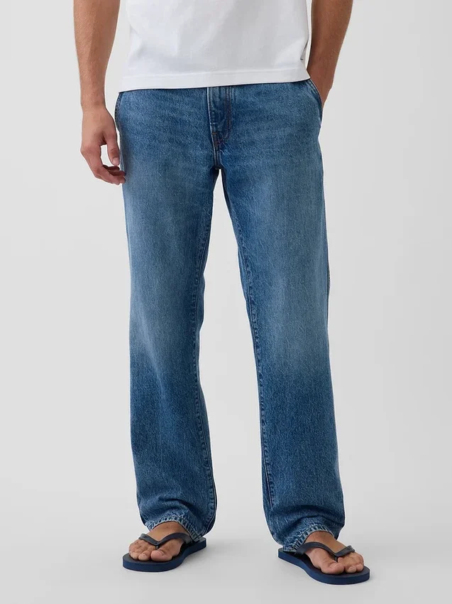 Get Blue Relaxed Straight Trouser Jeans