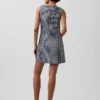 Gingham Denim Shift Mini Dress