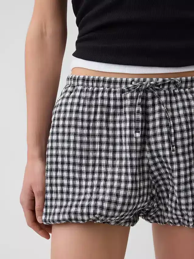 Gingham Easy Bubble Shorts