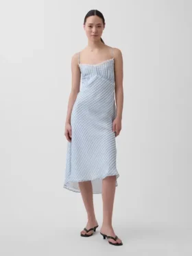 Gingham Midi Slip Dress