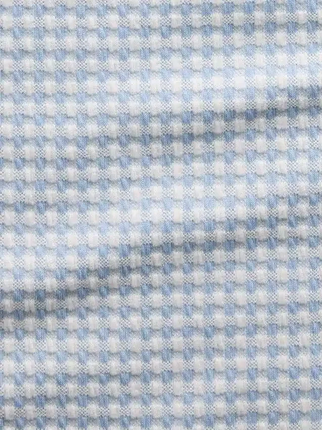 Gingham Pointelle Shell Tank Top