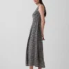 Gingham Smocked Drop-Waist Maxi Dress