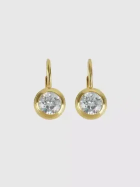 Hart Bezel Drop Earrings