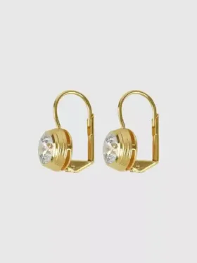 Hart Bezel Drop Earrings