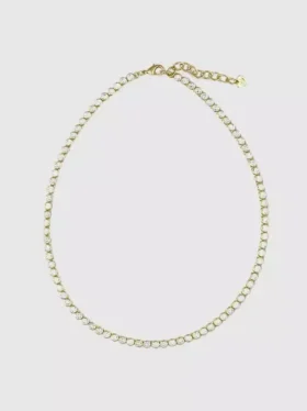 Hart Bezel Tennis Necklace