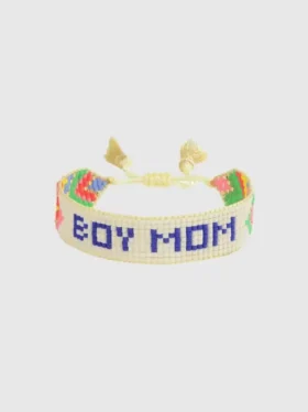 Hart Boy Mom Beaded Bracelet