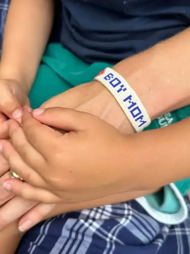 Hart Boy Mom Beaded Bracelet