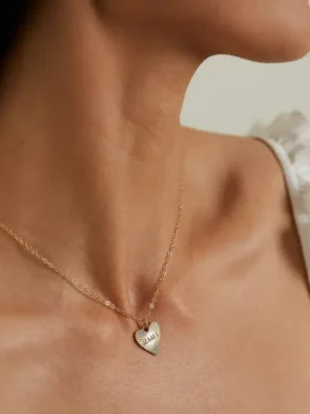 Hart Dainty Heart Mama Necklace