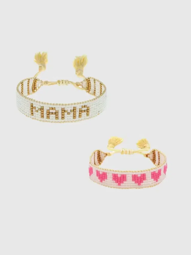 Hart Mini and Me Gold Mama and Pink Hearts