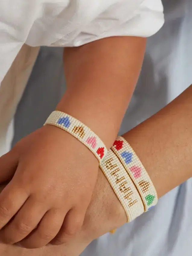 Hart Mini and Me Rainbow Hearts Bracelet Set