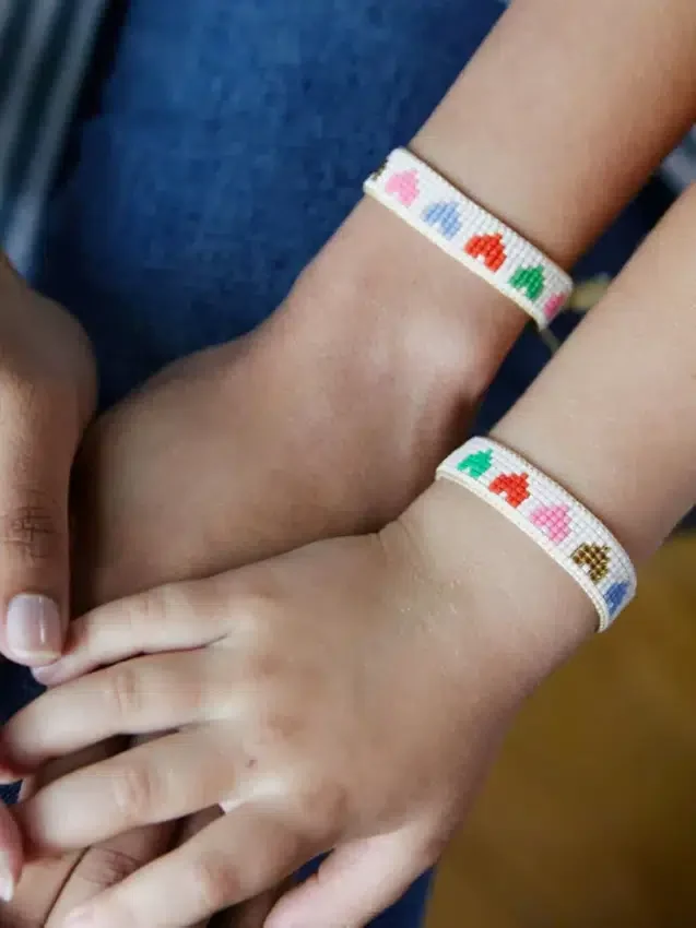 Hart Mini and Me Rainbow Hearts Bracelet Set