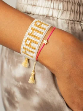 Hart White and Gold Mama Bracelet
