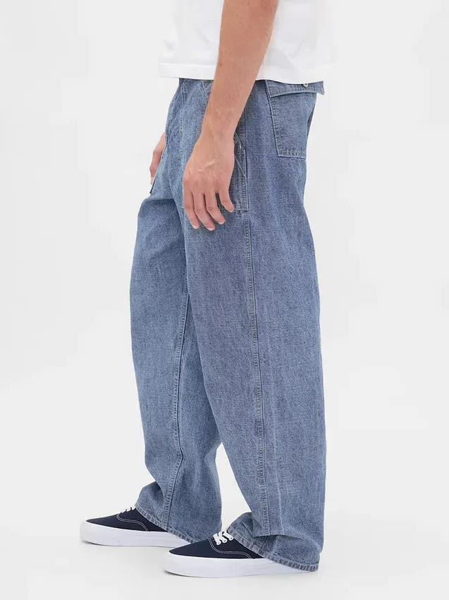Heavyweight Chambray Baggy Trouser Jeans