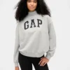 Heavyweight French Terry Oversized Mockneck Logo Sweatshirt