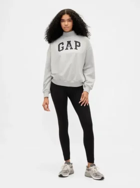 Heavyweight French Terry Oversized Mockneck Logo Sweatshirt