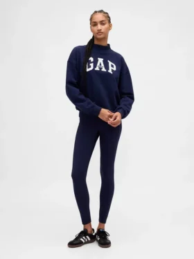 Heavyweight French Terry Oversized Mockneck Logo Sweatshirt