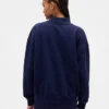 Heavyweight French Terry Oversized Mockneck Logo Sweatshirt