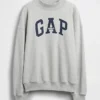Heavyweight French Terry Oversized Mockneck Logo Sweatshirt