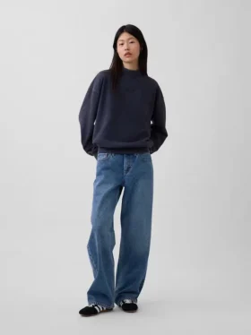 Heavyweight French Terry Oversized Mockneck Sweatshirt