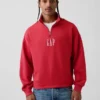 Heavyweight Oversized Logo Quarter-Zip Pullover