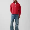 Heavyweight Oversized Logo Quarter-Zip Pullover