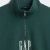 Heavyweight Oversized Logo Quarter-Zip Pullover
