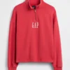 Heavyweight Oversized Logo Quarter-Zip Pullover