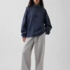 Heavyweight Oversized Logo Quarter-Zip Pullover