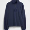 Heavyweight Oversized Logo Quarter-Zip Pullover
