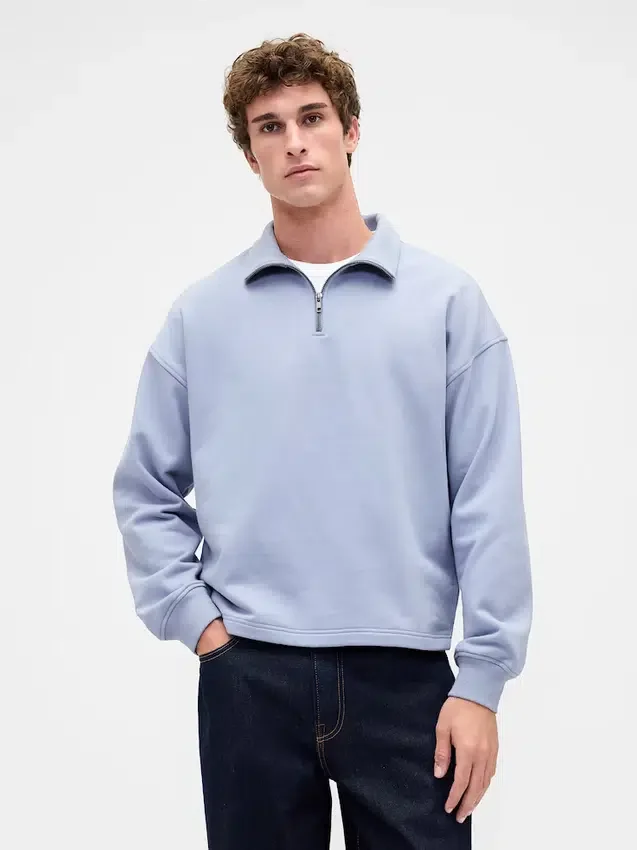 Heavyweight Oversized Quarter-Zip Pullover