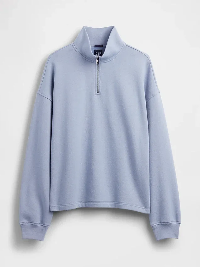 Heavyweight Oversized Quarter-Zip Pullover