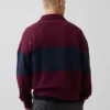 Heavyweight Oversized Stripe Half-Zip Pullover