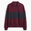 Heavyweight Oversized Stripe Half-Zip Pullover