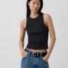 Heavyweight Rib Halter Tank Top