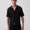 Herringbone Crochet Sweater Shirt