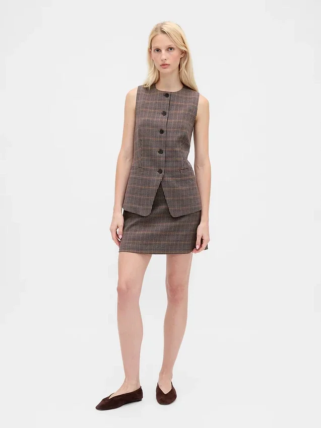 Herringbone Mini Skort