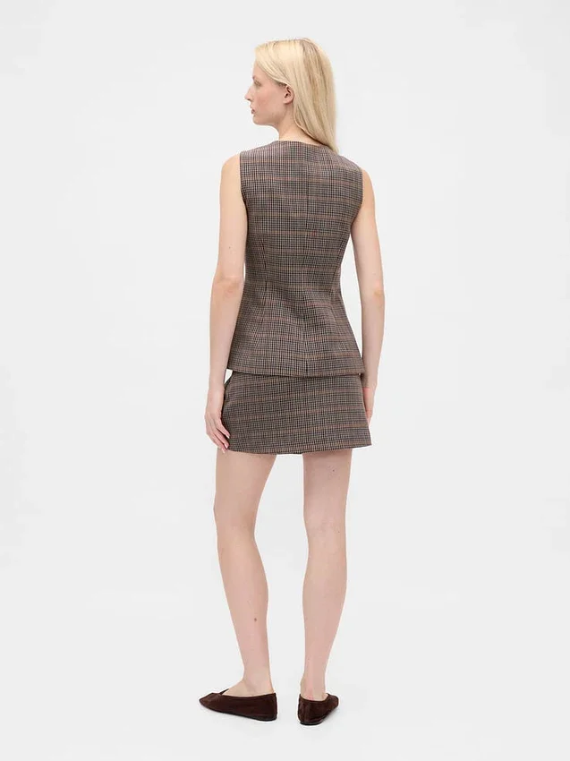 Herringbone Mini Skort
