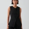 High-Neck Longline Vest