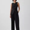 High-Neck Longline Vest