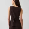 High-Neck Longline Vest